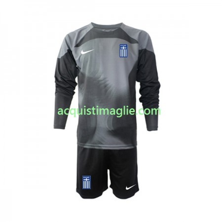 Divisa di Calcio Grecia Portiere Bambino Trasferta 2022/2023 Manica Lunga